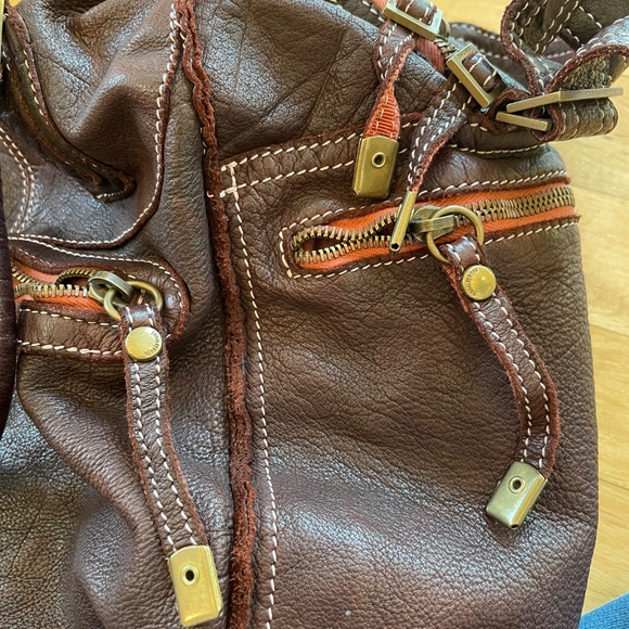 Sissi Rossi brown leather shoulder bag EUC - Picture 8 of 8